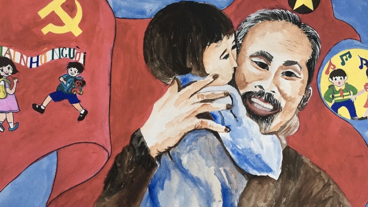 Tranh vẽ 30/4 về Bác Hồ