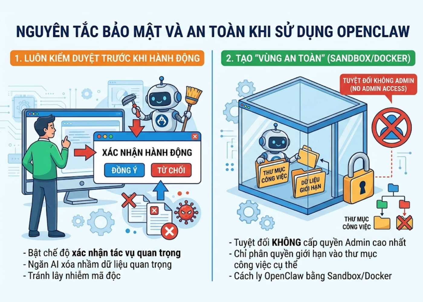 Nguyên tắc bảo mật và an toàn khi sử dụng OpenClaw
