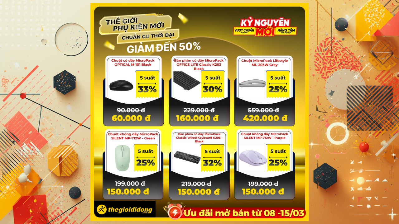 Thế giới phụ kiện mới đang giảm đến 50% tại TGDĐ