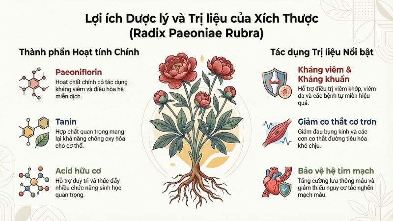 Tác dụng của Xích thược theo Y học hiện đại