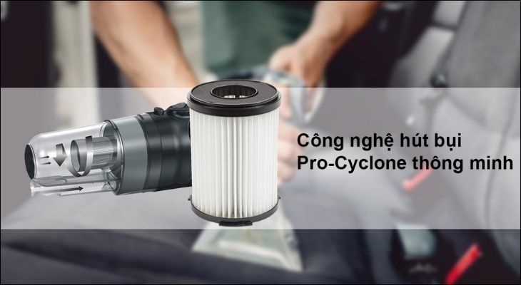 Pro Cyclone có cấu trúc khoang tối ưu hơn, tạo ra lốc xoáy mạnh và ổn định hơn