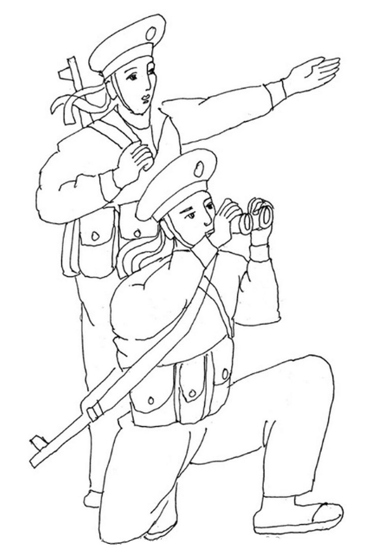 Tranh tô màu 30/4 1/5 cho bé tập tô