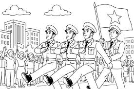 Tranh tô màu 30/4 1/5 cho bé tập tô