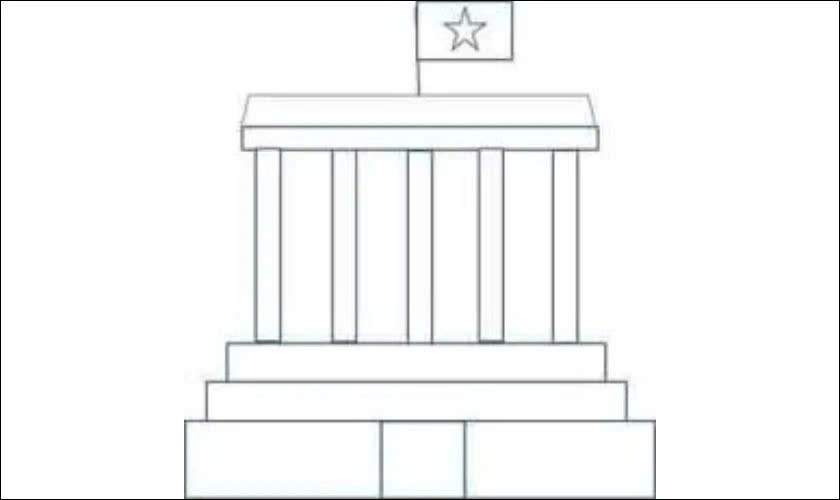 Tranh tô màu 30/4 1/5 cho bé tập tô