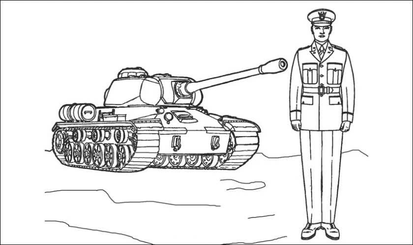 Tranh tô màu 30/4 1/5 cho bé tập tô