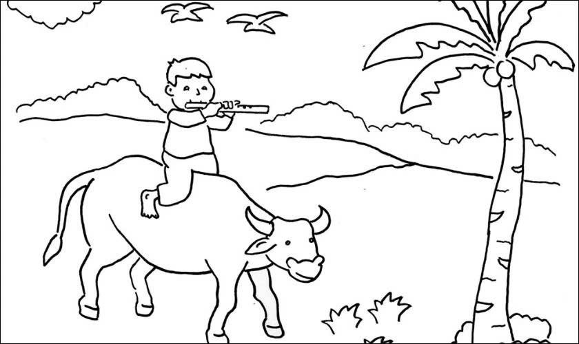 Tranh tô màu 30/4 1/5 cho bé tập tô