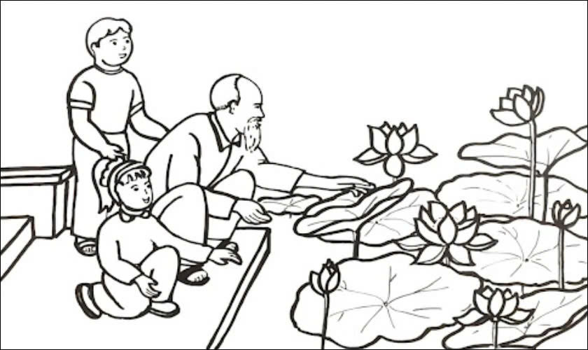 Tranh tô màu 30/4 1/5 cho bé tập tô