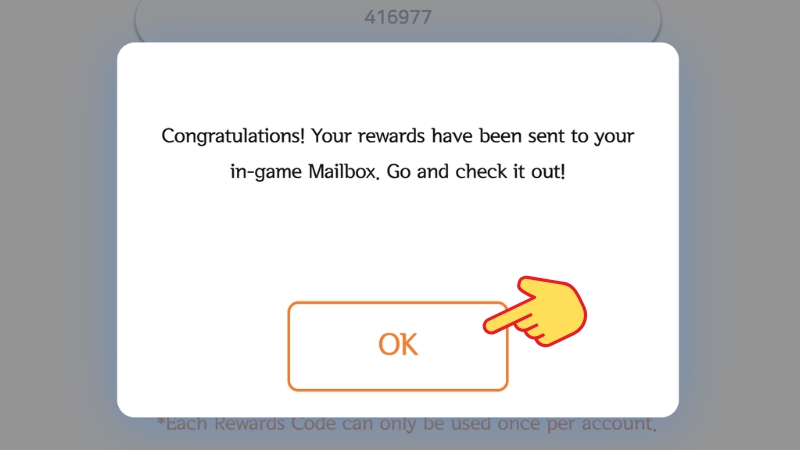 Nhấn Redeem và chọn Yes để xác nhận UID đã nhập