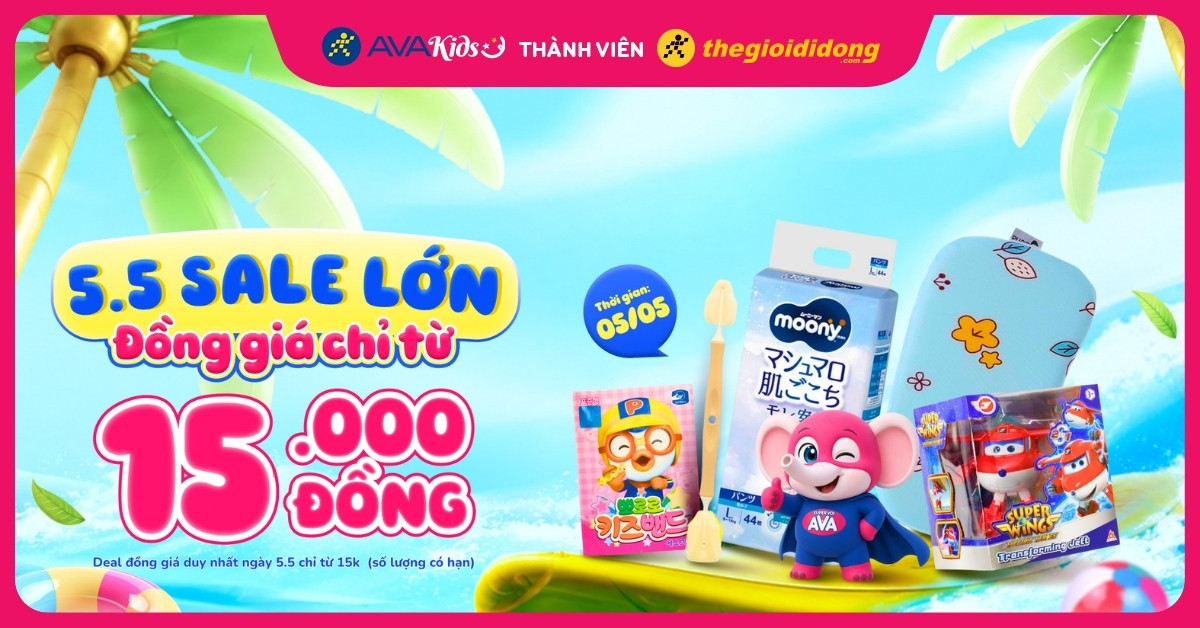 Chương trình khuyến mãi siêu sốc chỉ từ 15K tại AVAKids