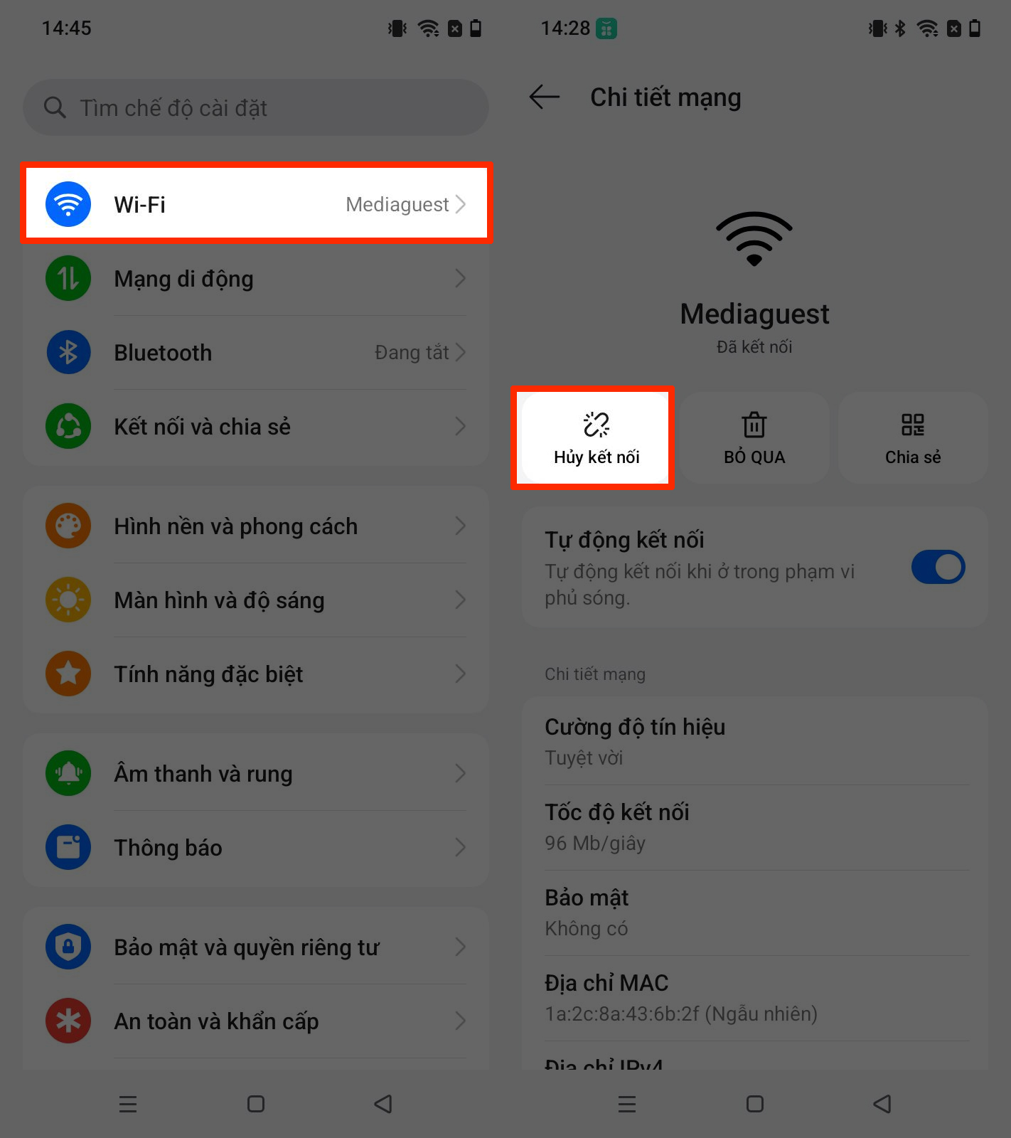 Cách khắc phục realme lỗi không kết nối được Wi-Fi
