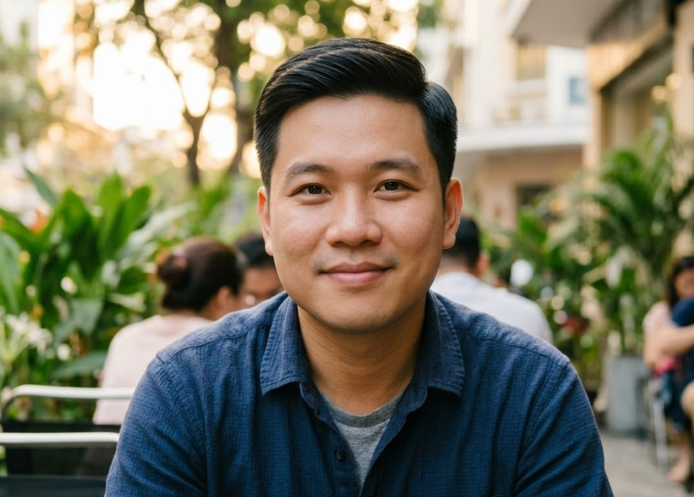 Nam mặt tròn có gương gò má lớn và xương quai hàm không góc cạnh