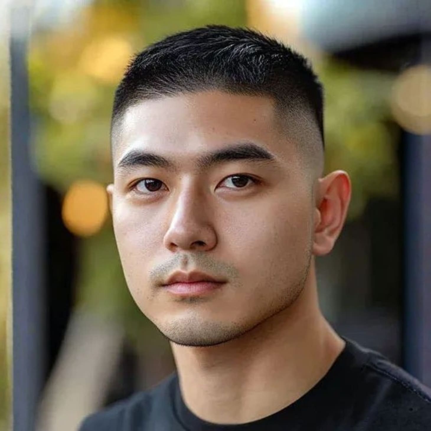 Tóc crew cut cũng là một dạng kiểu tóc cắt sát bụi bặm, phù hợp cho những người nam mặt tròn