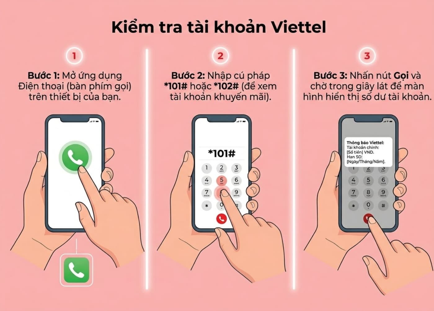 Cách kiểm tra tiền điện thoại mạng Viettel