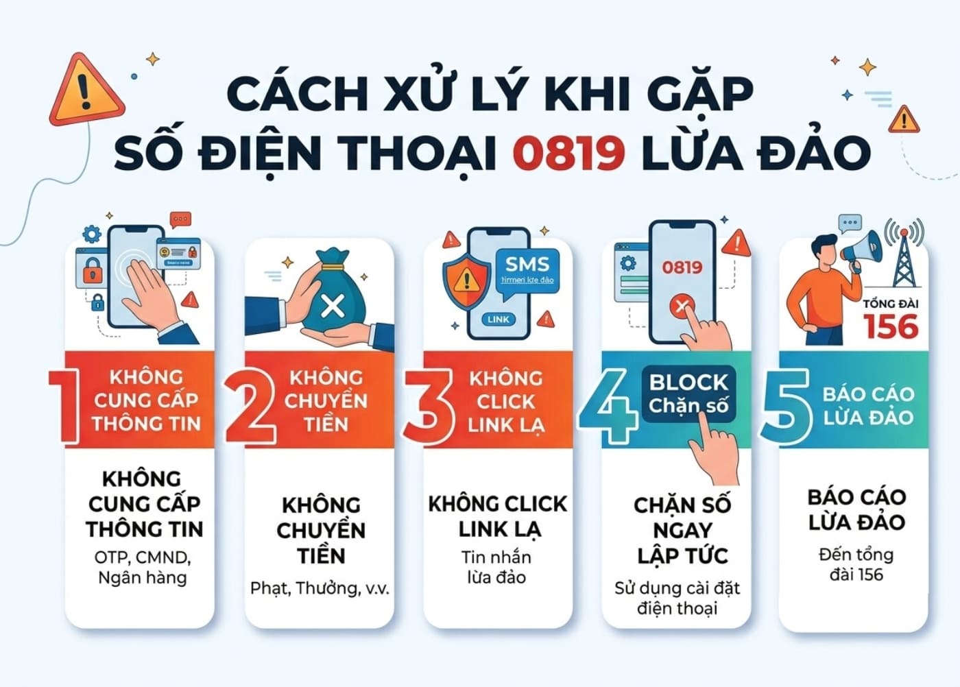 Lưu ý khi gặp số điện thoại 0819 lừa đảo