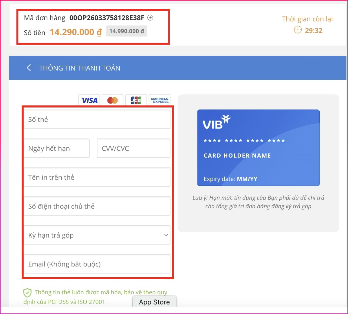 Mua hàng tại TGDĐ: Thanh toán qua thẻ tín dụng VIB giảm 700K cho đơn hàng thanh toán từ 10 triệu