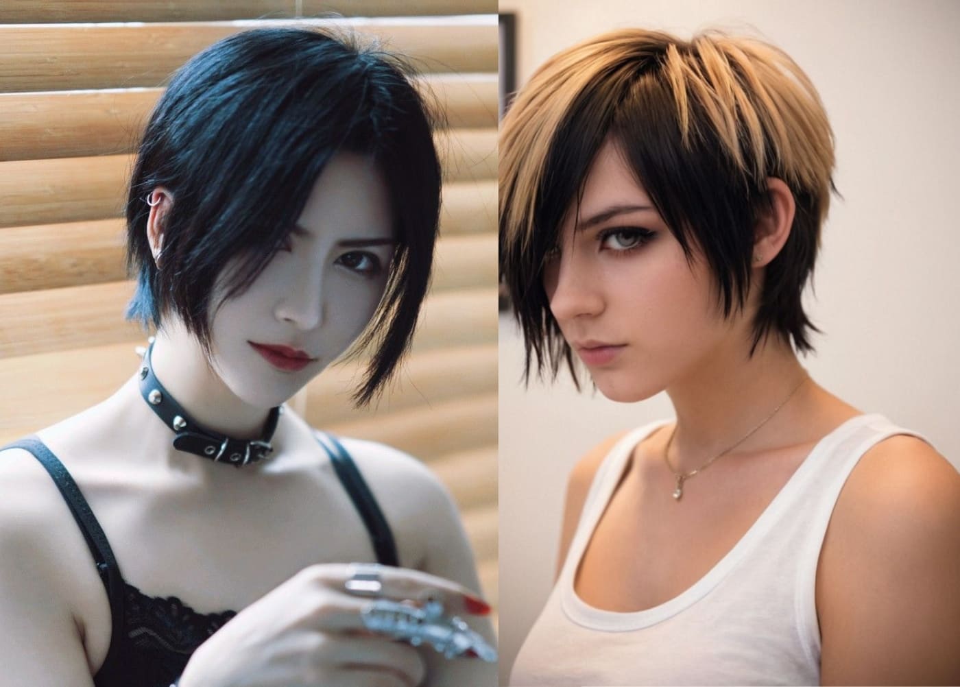 Tóc tomboy mái dài che một bên mắt