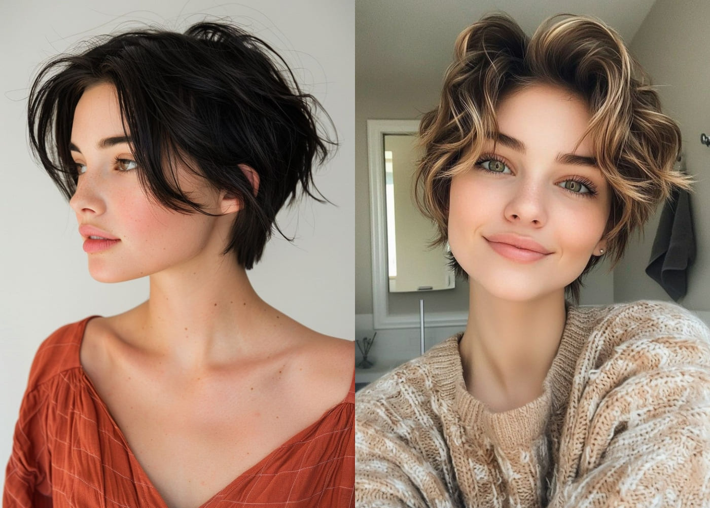 Tóc tomboy Layer kết hợp mái bay nhẹ nhàng