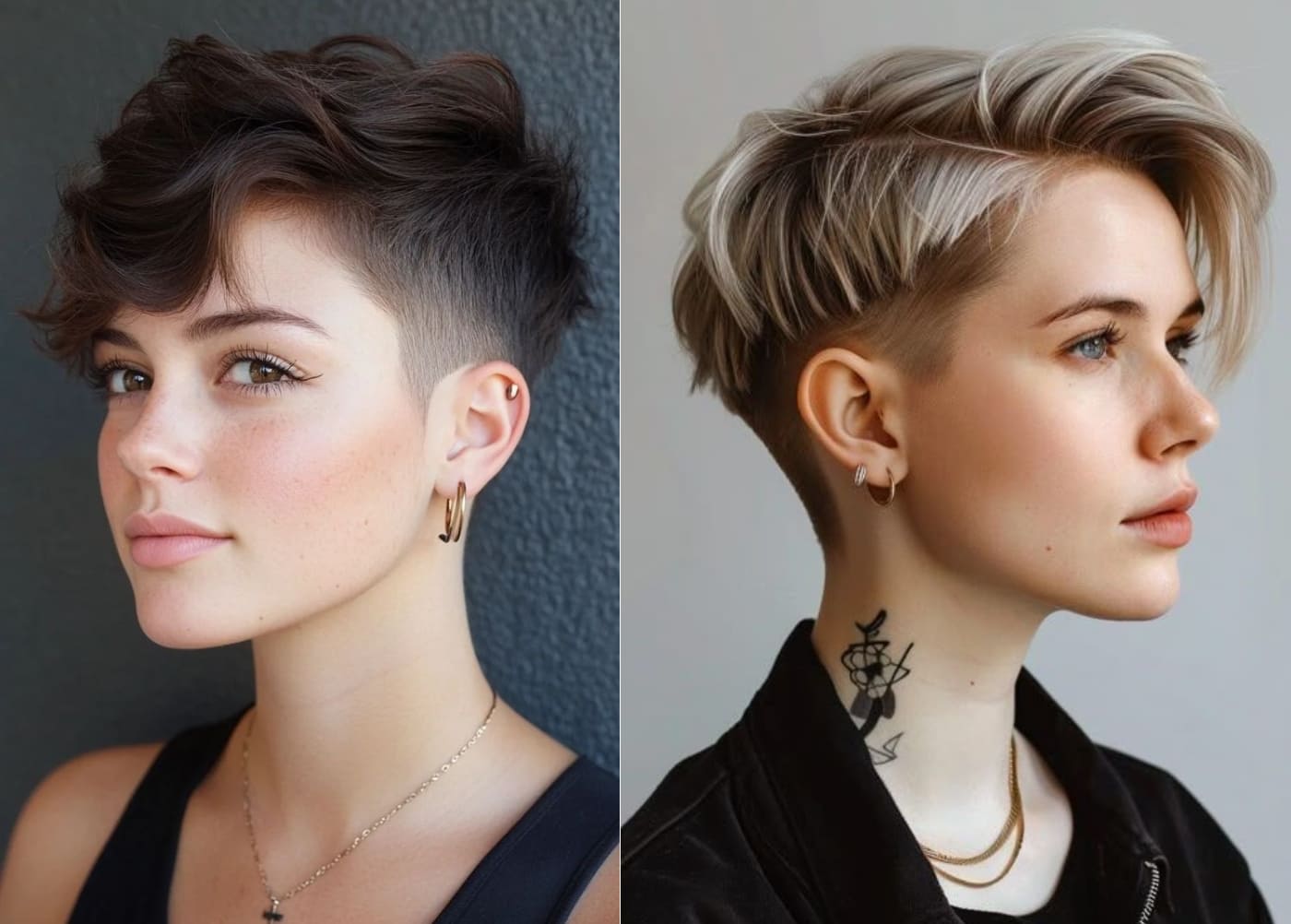 Tóc tomboy Undercut cạo sát một bên thái dương