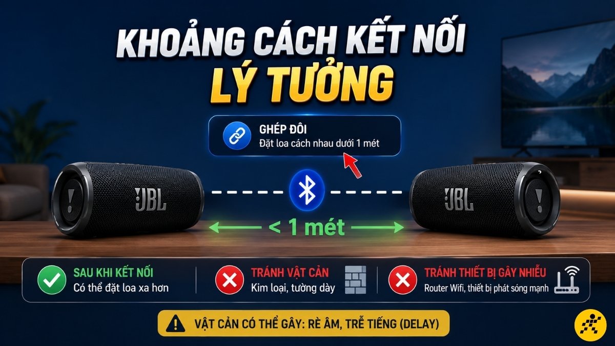 Khoảng cách kết nối lý tưởng giữa các thiết bị Khoảng cách kết nối lý tưởng giữa các thiết bị