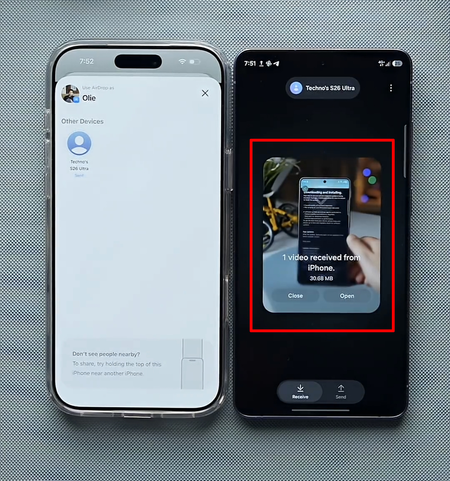 Cách airdrop từ Samsung sang iPhone và MacBook