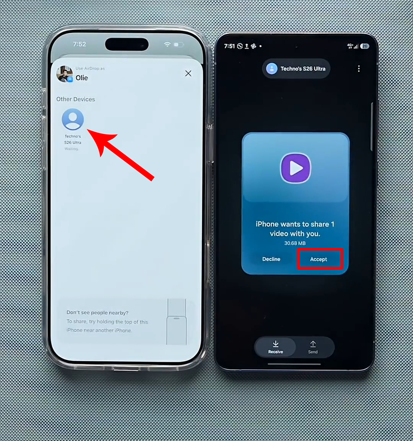 Cách airdrop từ Samsung sang iPhone và MacBook