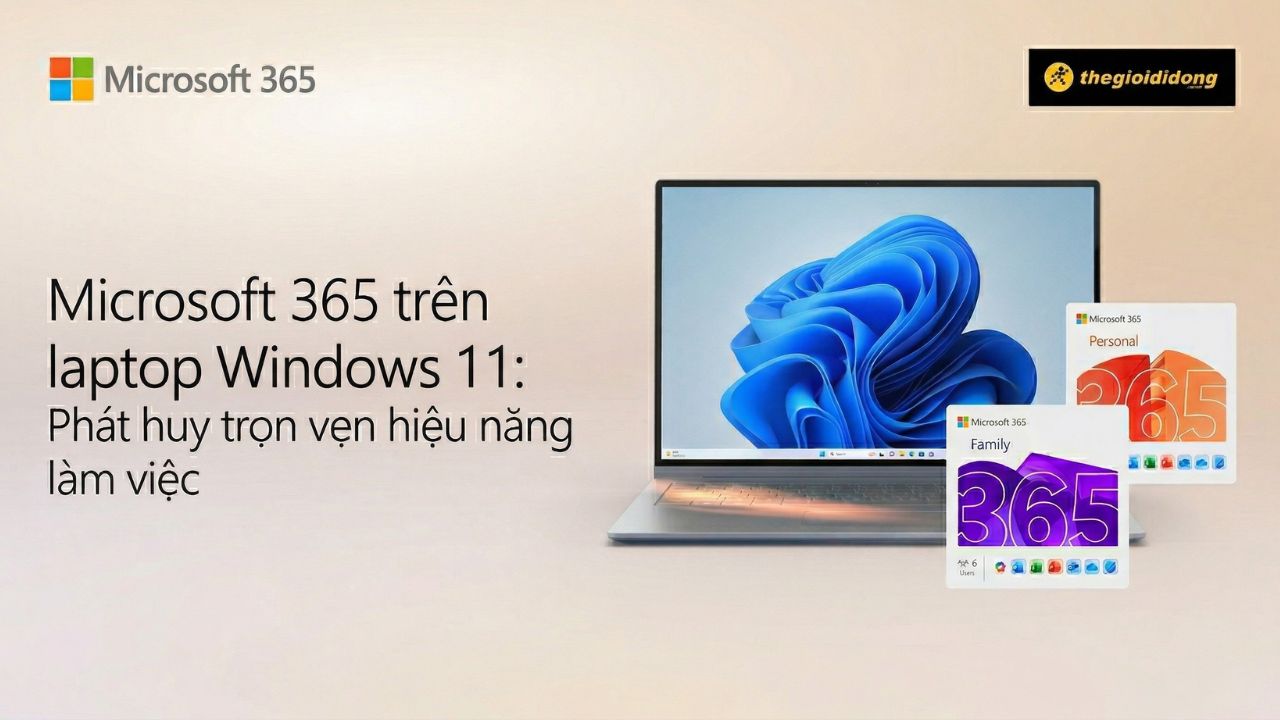 Microsoft 365 trên laptop Windows 11