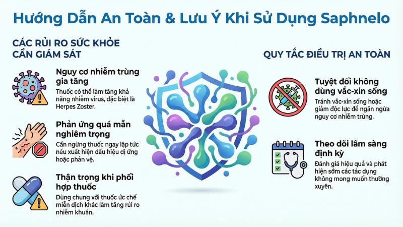 Những lưu &yacute; quan trọng khi sử dụng Saphnelo