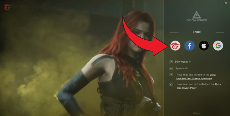 Đăng nhập bằng Garena, Google hoặc Facebook
