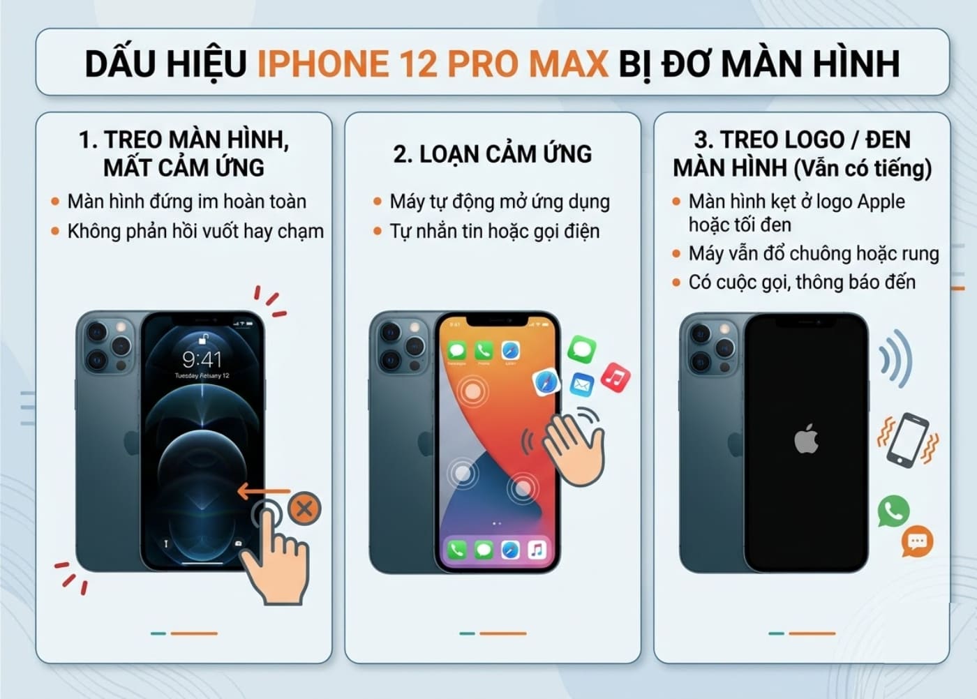 iPhone 12 Pro Max có dấu hiệu đơ màn hình