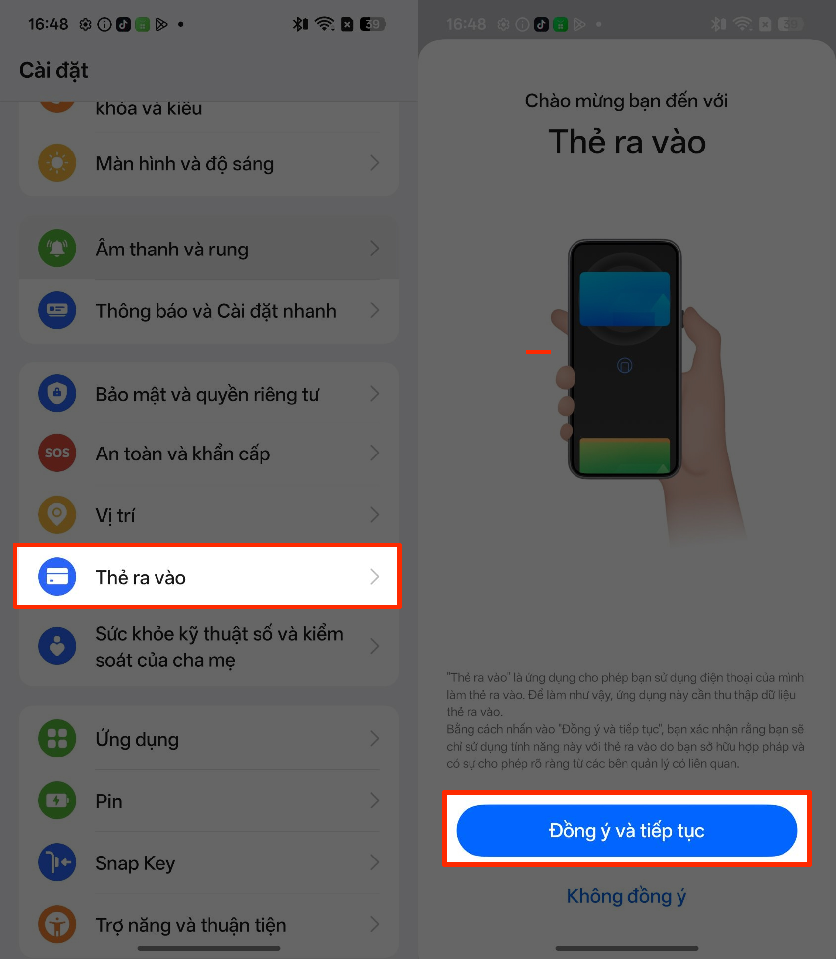 Cách thêm thẻ ra vào trên OPPO Find N6 