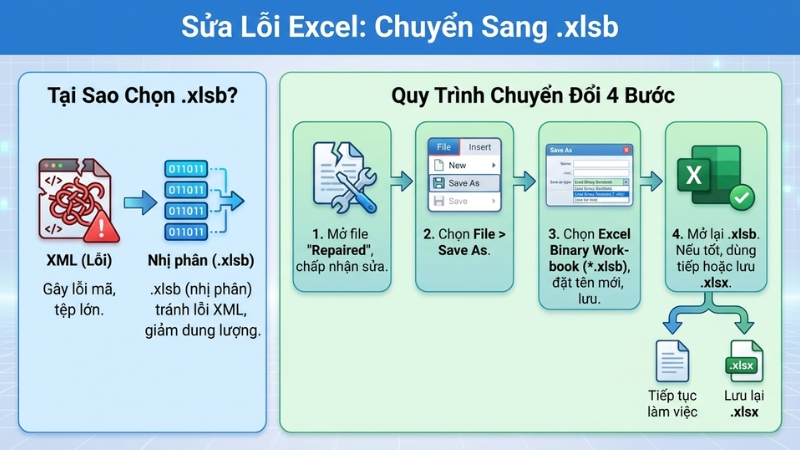 Chuyển đổi định dạng sang Excel Binary Workbook (.xlsb)