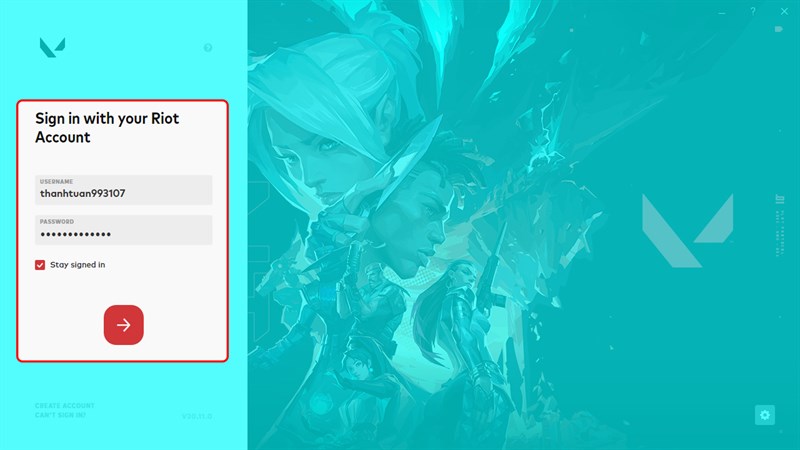 Đăng nhập lại tài khoản Riot
