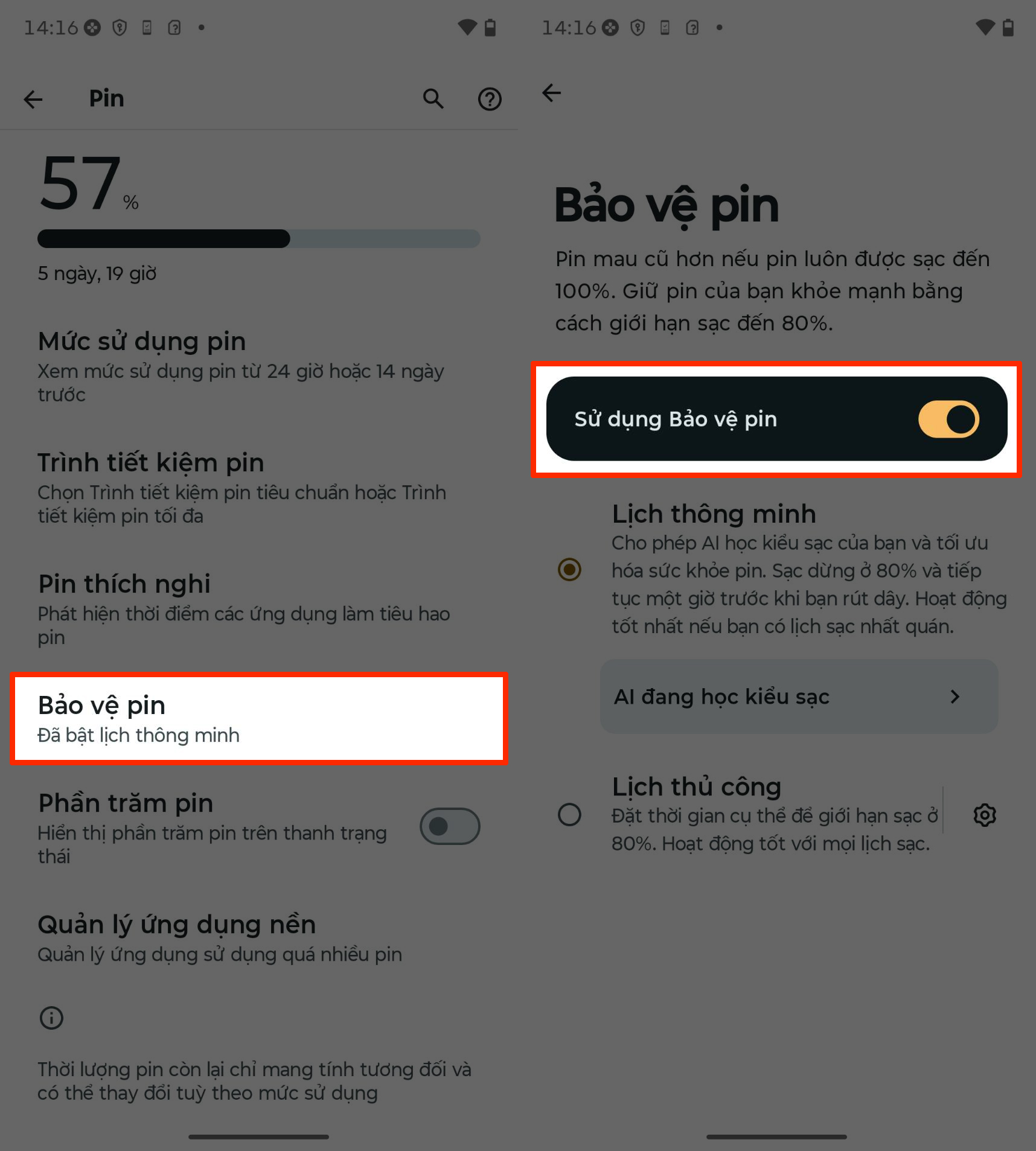 Cách bật bảo vệ pin trên motorola G57 Power Cách bật bảo vệ pin trên motorola G57 Power