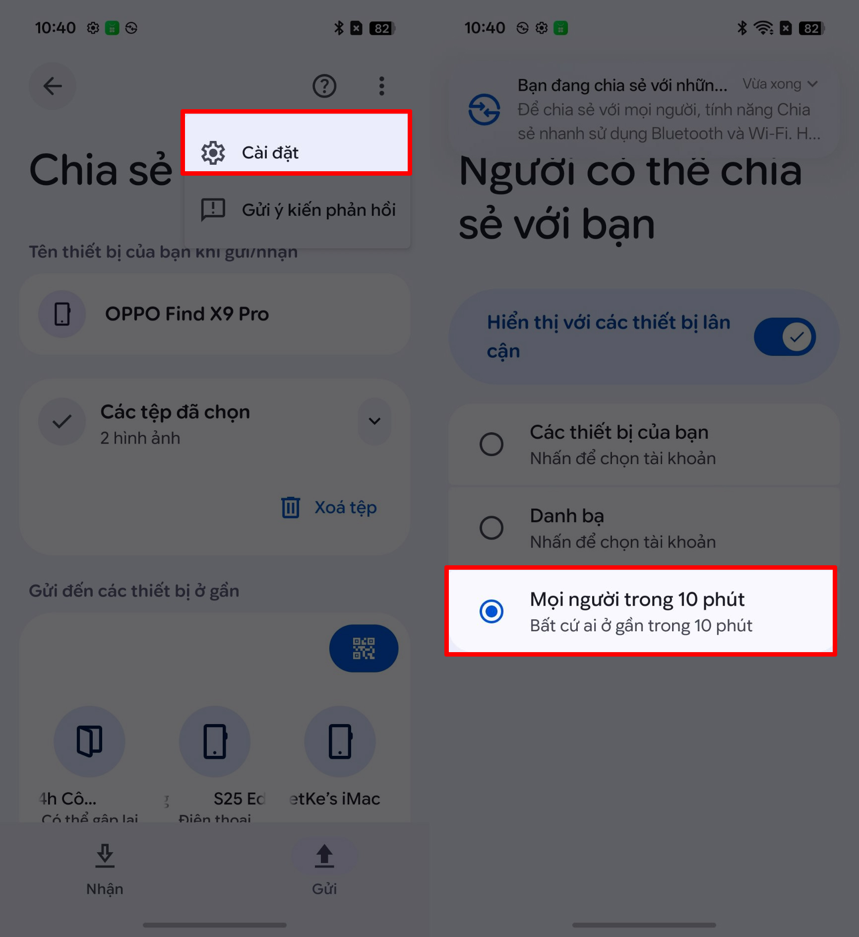 Cách airdrop từ OPPO sang iPhone và MacBook Cách airdrop từ OPPO sang iPhone và MacBook
