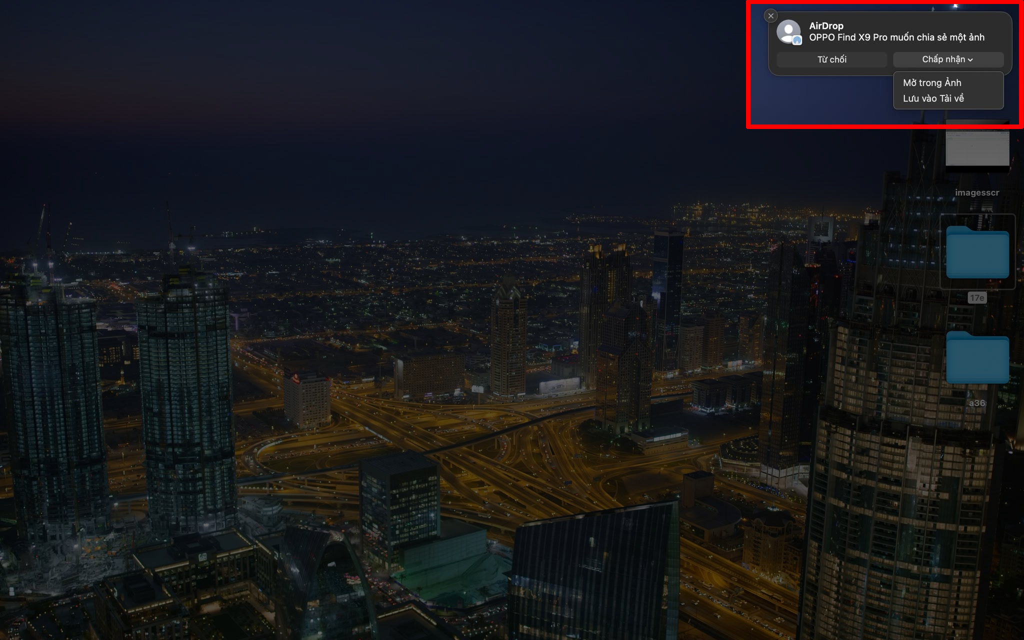 Cách chia sẻ từ iPhone và MacBook sang OPPO Cách chia sẻ từ iPhone và MacBook sang OPPO