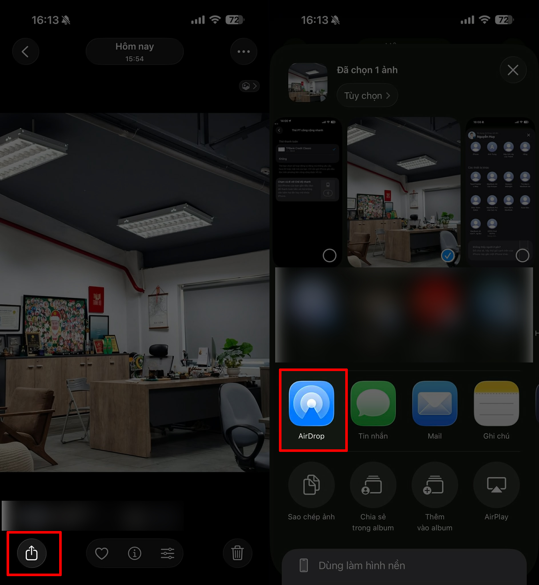 Cách chia sẻ từ iPhone và MacBook sang OPPO Cách chia sẻ từ iPhone và MacBook sang OPPO