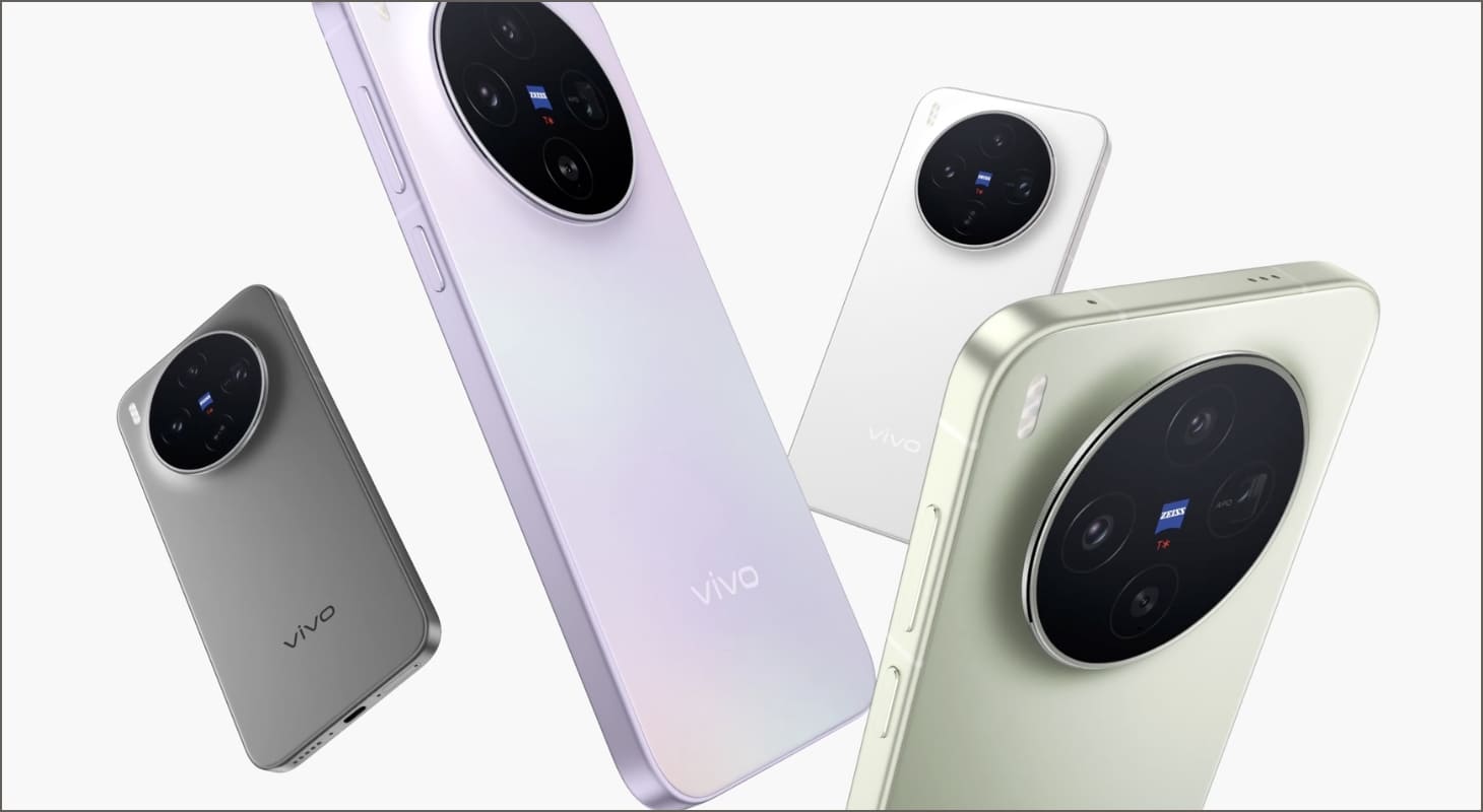 vivo X300s có 4 tùy chọn màu: Tím, Xanh lá, Trắng, Đen vivo X300s có 4 tùy chọn màu: Tím, Xanh lá, Trắng, Đen