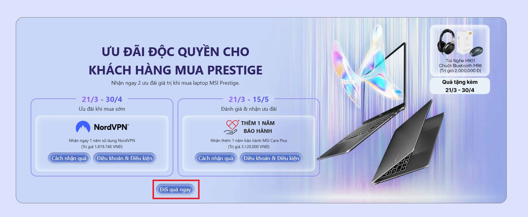 Cách thức nhận quà Cách thức nhận quà