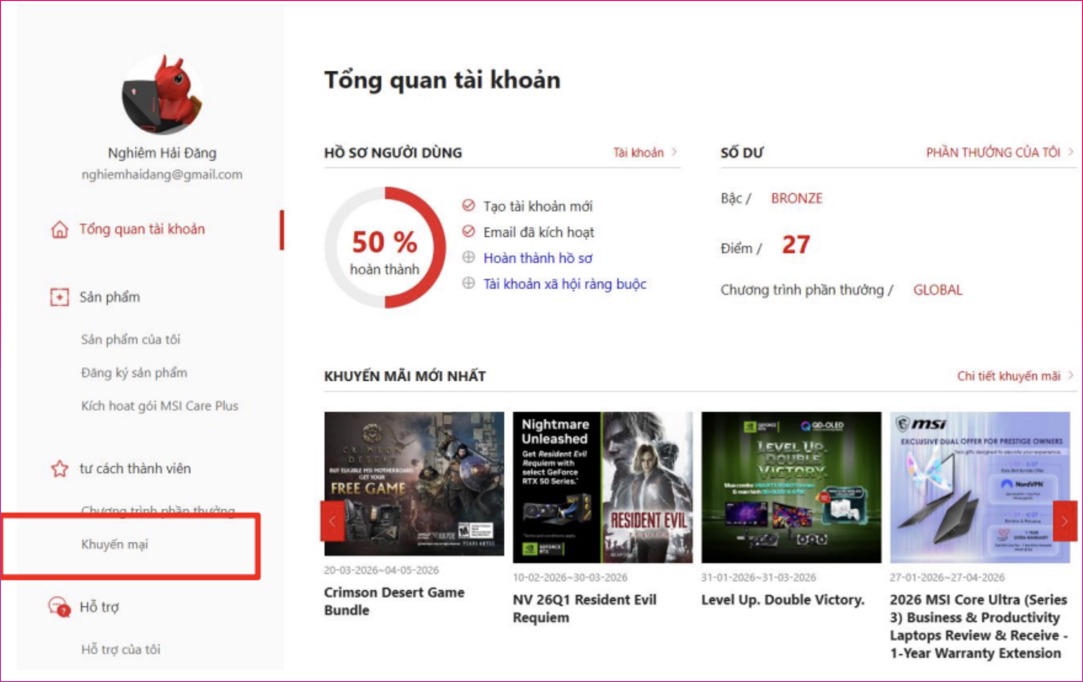 Cách thức nhận quà