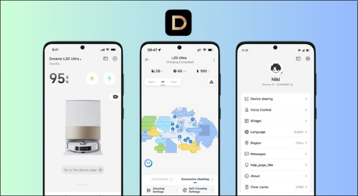 Ứng dụng DreameHome là công cụ trung tâm cho phép bạn điều khiển, quản lý và tùy chỉnh mọi hoạt động của robot hút bụi Dreame