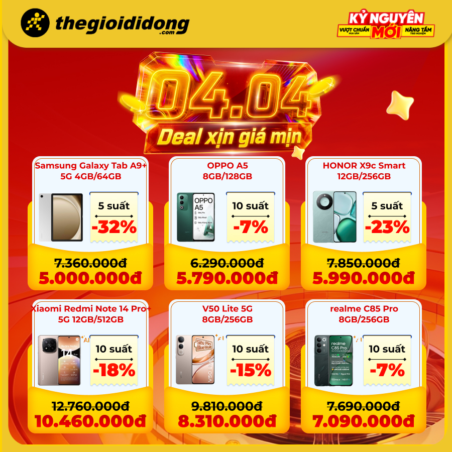 Bùng nổ 4/4: Chơi minigame nhận voucher đến 1 triệu, nhiều sản phẩm công nghệ đua nhau giảm sốc