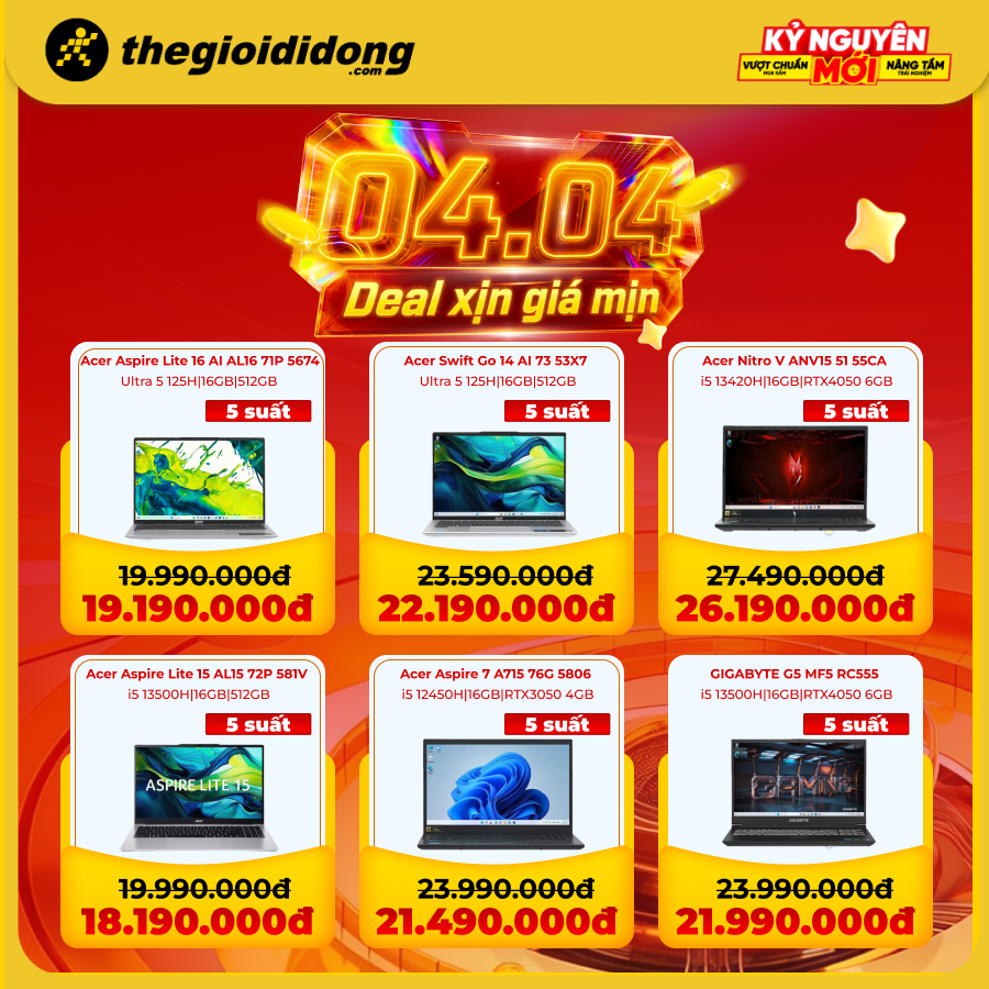 Bùng nổ 4/4: Chơi minigame nhận voucher đến 1 triệu, nhiều sản phẩm công nghệ đua nhau giảm sốc