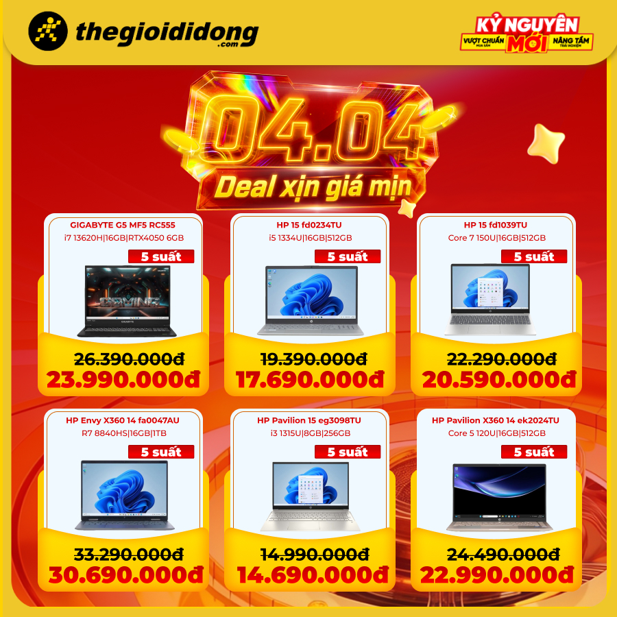 Bùng nổ 4/4: Chơi minigame nhận voucher đến 1 triệu, nhiều sản phẩm công nghệ đua nhau giảm sốc