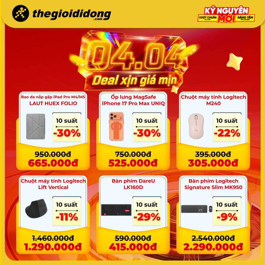 Bùng nổ 4/4: Chơi minigame nhận voucher đến 1 triệu, nhiều sản phẩm công nghệ đua nhau giảm sốc