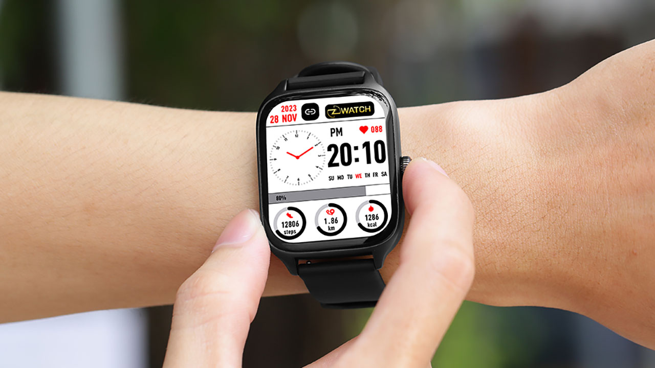 Đồng hồ thông minh chỉ từ 390K Đồng hồ thông minh Zwatch Z6 44 mm Đen