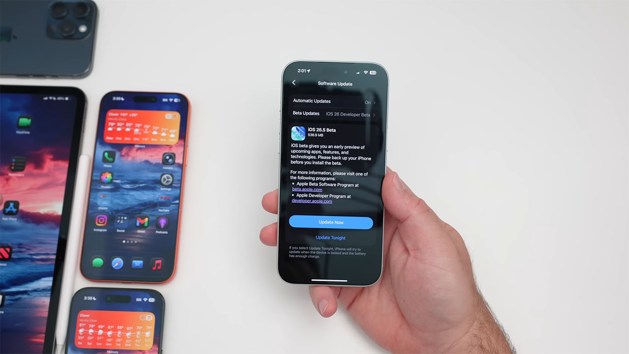 Apple phát hành iOS 26.5 Beta 1 v2