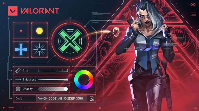 Tâm Valorant giúp ngắm chuẩn, dễ tùy chỉnh theo lối chơi