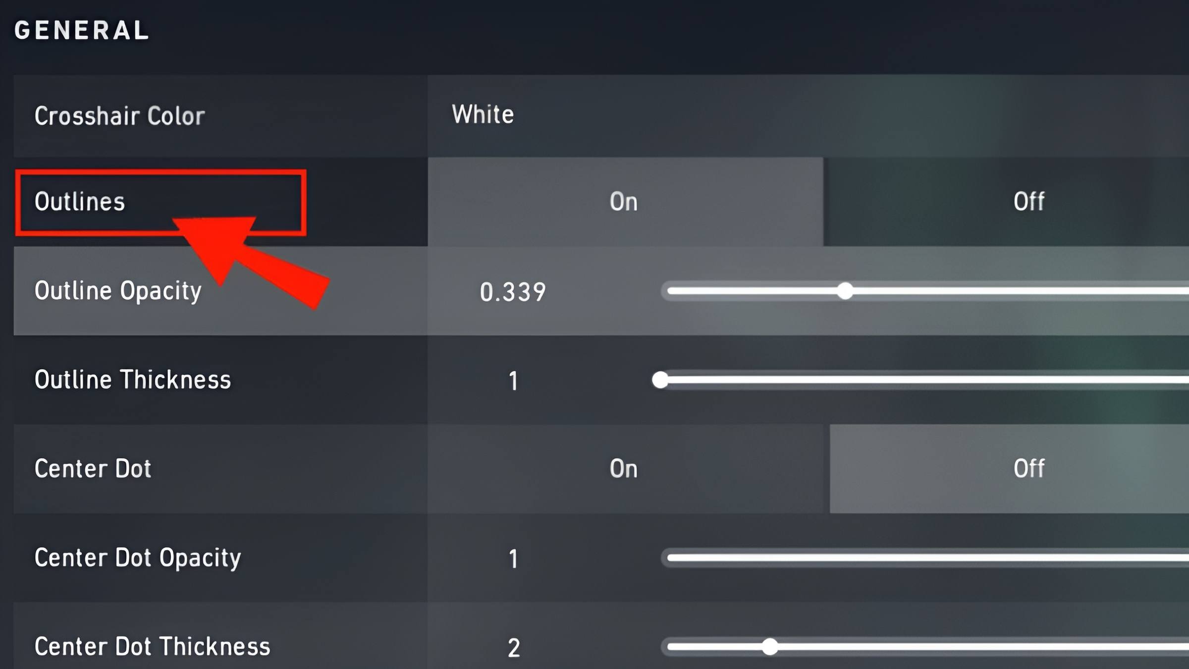 Bật viền giúp tâm nổi bật khi di chuyển nhanh