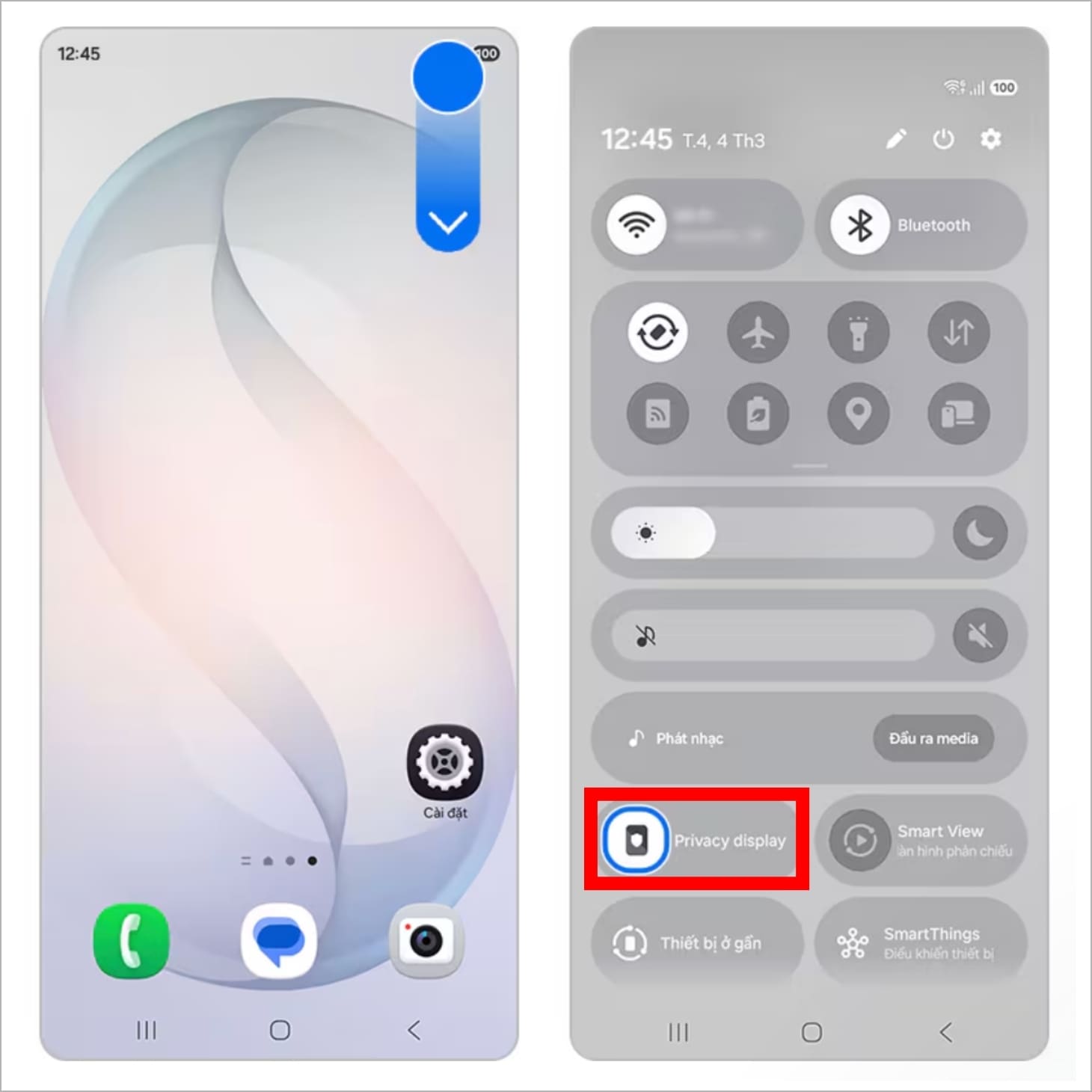 Cách bật nhanh Privacy Display qua Bảng điều khiển nhanh Cách bật nhanh Privacy Display qua Bảng điều khiển nhanh