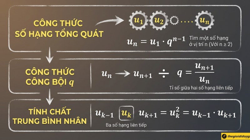 C&aacute;c c&ocirc;ng thức cấp số nh&acirc;n